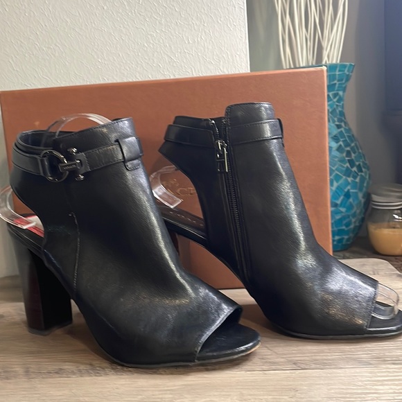 Coach Lafayette Sheep Ankle Boot in Black with Peeptoe #hostpick - Picture 1 of 8